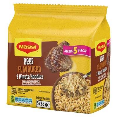 Maggi 2 Minute Noodles Beef 5 x 68g